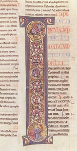 The Gospel of St. Mark, from the Bible of the Monastery of Saint-Andre aux-Bois by French School