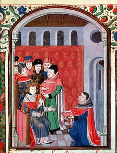 Jean de Meung Offering His Translation to Philippe le Bel from De Consolatione Philosophiae by Boethius by French School