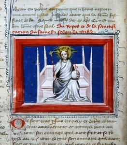 God in Majesty, from the Bible des Grands Augustins by French School