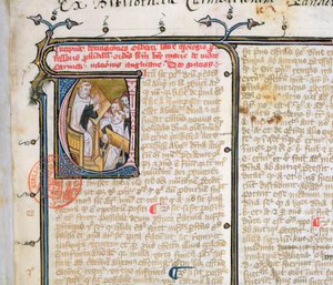 Carmelite professor teaching his pupils