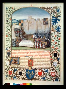 The Burgundian and English Armies, from Anciennes Chroniques d