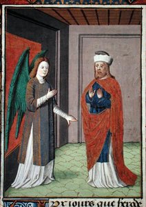 Ms Hunter 368 f.17v Angel, c.1460 by French School