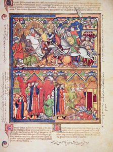 Joshua, from the Morgan Picture Bible, c.1244-54 by French School