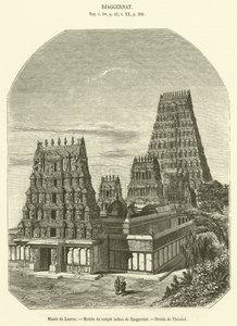 Louvre Museum, Model of the Indian Temple of Jagannath (engraving)