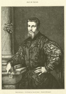 Louvre Museum, A Portrait by Jean de Calcar (engraving) by French School