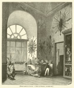 Naval Museum at the Louvre, La Perouse Room, Second View (engraving)