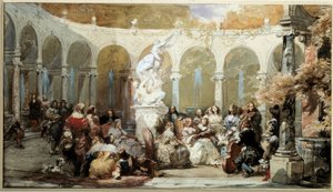 Musical Scene in the Gardens of Versailles by French School