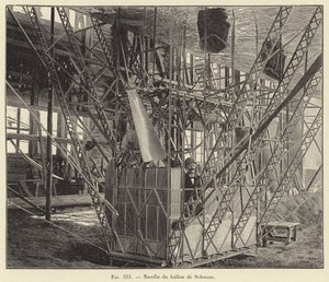Basket of the Schwarz Balloon (engraving) by French School