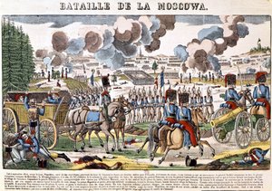Napoleon I at the Battle of Moskova by French School