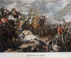 Napoleon at the Battle of Rivoli on January 14 by French School