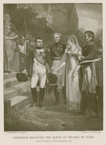 Napoleon receiving the Queen of Prussia at Tilsit by French School