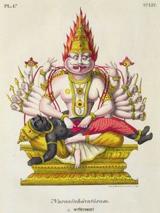 Narasimha, Engraved by de Marlet by French School