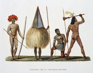 Natives of New Ireland, from Voyage autour du Monde, by Louis Isidore Duperrey