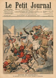 Near Casablanca, the Goumiers Charging at the Moroccans, Illustration from 