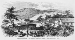 New Caledonia, Isle of Nou, The Prison, c.1871-80 by French School