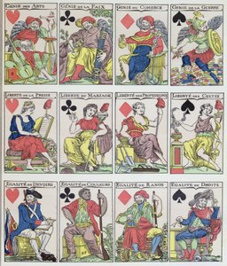 New Playing Card Designs Dating from the French Revolution, 1793 by French School