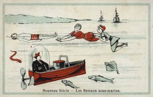 New century - underwater boats by French School
