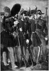 New Uniforms of the French Imperial Guard in 1860 - Engraving in 