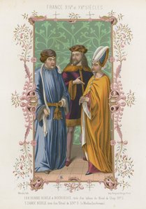 Nobleman, Bourgeoisie and a noblewoman