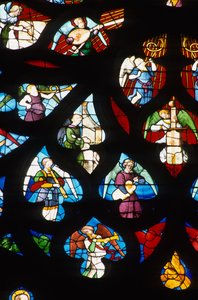 North Rose Window (detail) by French School