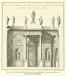 New Entrance of the Priory by Rue Saint-Antoine, Built in 1634 at the Expense of Cardinal Richelieu by French School