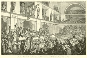 New Convention Hall, at the Tuileries, Former Machines Hall, Day of May 20, 1795 by French School
