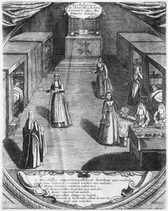 Nuns Serving Food to the Patients at the Hospital of Hotel Dieu in Paris