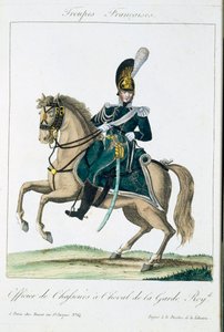 Officer of the Royal Horse Guards, from Troupes Francaises, pub. chez Basset, Paris, c.1790