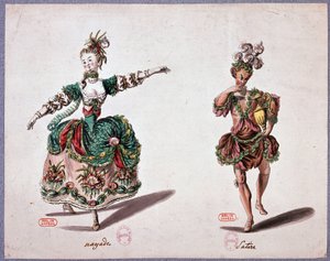 Opera costumes: naiad and satyr by French School
