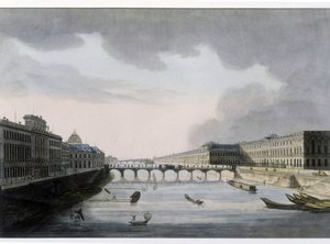 Optical view of Paris: the Pont des Arts around 1810, city of Paris