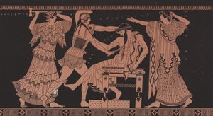Orestes Killing Aegisthus by French School