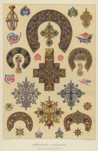 Goldsmithing and Jewelry (16th and 17th Centuries) (chromolitho) by French School