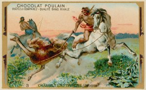 Ostrich hunting, Patagonia by French School