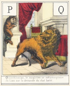 Quinchinolas, the Magician Metamorphoses into Lion at the Request of the Cat Boot