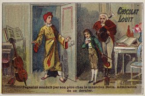 Paganini taken by his father to meet the musician Alessandro Rolla by French School