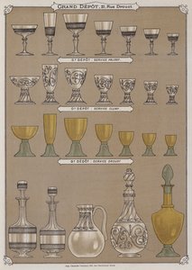 Page from the Catalogue of the Grand Depot of Porcelains, Faiences and Glassware by French School