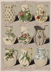 Page from the Catalogue of the Grand Depot of Porcelains, Faiences and Glassware by French School