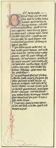 Page of Troubadour Poetry by French School