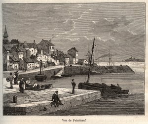 Paimboeuf - Loire-Atlantique, in the region Pays de la Loire - engraving in 