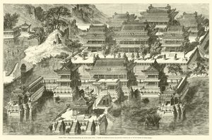 Summer Palace, Fang-hou-ching-king, or the Unrivaled Site (engraving) by French School