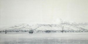 Panorama of the Bay of Papeti, from Voyage Around the World on the Frigate Venus