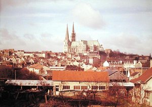 Panoramic view of the town with the cathedral