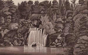 Paris: Cascade du Bois de Boulogne by French School