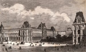 Paris Le Louvre - engraving in 