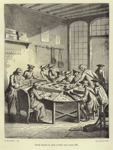 Paris post office under Louis XVI by French School