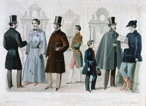 Parisian Fashion Plate for the Bulletin of Fashion, New York, February 1858 by French School