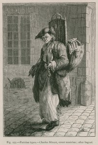 Parisian Types, Charles Minart, Street Musician; after Ingouf by French School