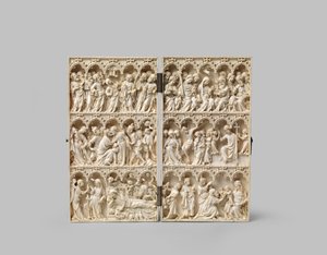 Passion diptych, 14th century by French School