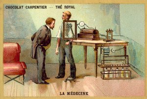 Patient having an x-ray by French School