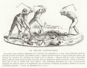 Patriotic Delirium, French Revolution, August 1789 by French School